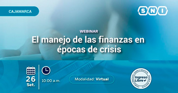 Webinar online "El manejo de las finanzas en épocas de crisis" de la SNI