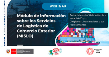 Webinar online "Módulo de Información sobre los Servicios de Logística de Comercio Exterior (MISLO)" 