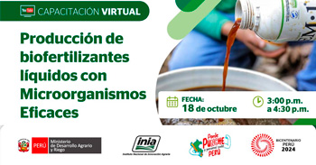 Capacitación online "Producción de biofertilizantes líquidos con Microorganismos Eficaces" del INIA