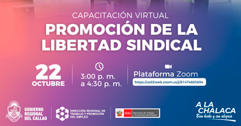  Capacitación online "Promoción de la Libertad Sindical" de la DRTPE del Callao