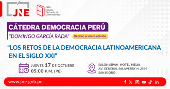 Cátedra presencial "Los retos de la democracia latinoamericana en el siglo XXI" del JNE