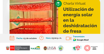 Charla online "Utilización de energía solar en la deshidratación de fresa" de Agro Rural