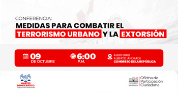 Conferencia online "Medidas para combatir el terrorismo urbano y la extorsión" 