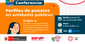 Conferencia online "Perfiles de puestos en entidades públicas" del SERVIR