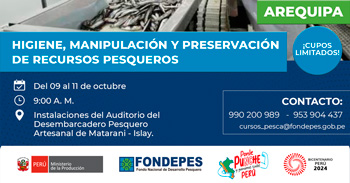 Curso Presencial "Higiene, Manipulación y Preservación de Recursos Pesqueros" de FONDEPES