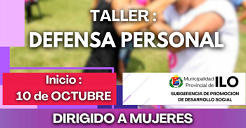 Taller presencial "Defensa personal" de la Municipalidad de Ilo