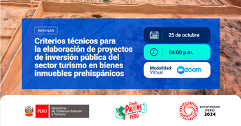 Webinar online "Criterios técnicos para la elaboración de proyectos de inversión pública"  del MINCETUR