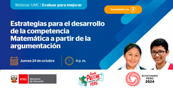  Webinar online "Estrategias para el desarrollo de la competencia Matemática a partir de la argumentación" 