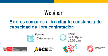 Webinar online gratis  Errores comunes al tramitar la regularización o modificación de rércord de obra del OSCE