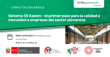 Capacitación online Sistema 5S Kaizen - el primer paso para la calidad e inocuidad a empresas del sector alimentos