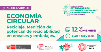 Charla online "Economía Circular: Reciclaje. Medición del potencial de reciclabilidad en envases y embalajes"