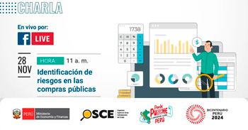 Charla online gratis "Identificación de riesgos en las compras públicas" del OSCE