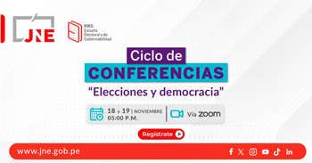 Ciclo de conferencias online "Elecciones y Democracia" del JNE