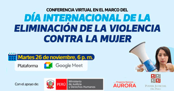 Conferencia online "Día internacional de la eliminación de la violencia contra la mujer"