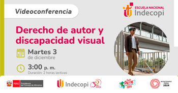 Conferencia online gratis "Derecho de autor y discapacidad visual"