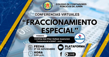 Conferencias online Fraccionamiento Especial - Manejo de la plataforma de la Declaración Jurada anual al SENCICO