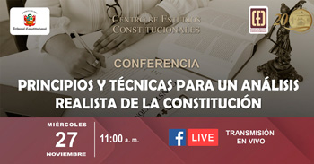 Conferencia online  "Principio y técnicas para un análisis realista de la Constitución" del CEC