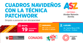 Curso presencial gratis "Cuadros navideños con la técnica patchwork" del MIMP