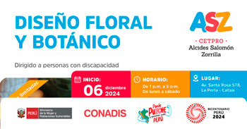 Curso presencial gratis "Diseño floral y botánico" del MIMP