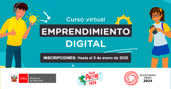 Curso online gratis "Emprendimiento digital" del MINEDU 