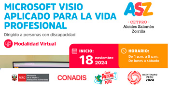 Curso online gratis "Microsoft Visio aplicado para la vida profesional" del MIMP Conadis