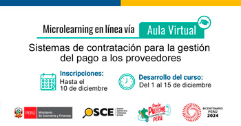 Curso online Microlearning "Sistemas de contratación para la gestión del pago a los proveedores"