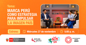 Evento online sobre "Marca perú como estrategia para impulsar la imagen país" de PromPerú