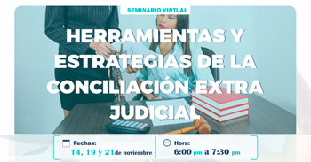 Seminario virtual "Herramientas y estrategias de la conciliacion extra judicial"