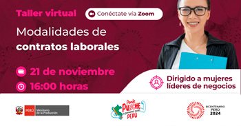 Taller online "Modalidades de contratos laborales" del PRODUCE