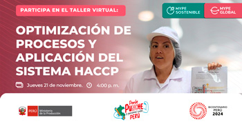 Taller online "Optimización de procesos y aplicación del sistema HACCP" del PRODUCE