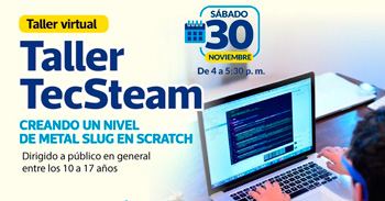 Taller online "TecSteam - Creando un nivel de Metal Slug en Scratch" de la Municipalidad de Lima