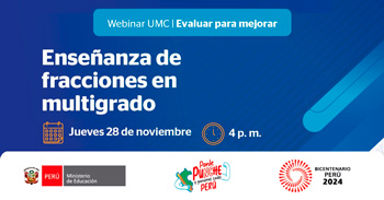 Webinar online "Enseñanza de fracciones en multigrado" del MINEDU