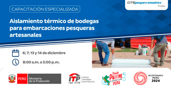 Capacitación presencial "Aislamiento térmico de bodegas para embarcaciones pesqueras artesanales" 