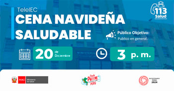 Capacitación online "Cena navideña saludable" del  MINSA