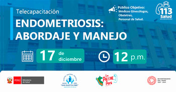 Capacitación online gratis "Endometriosis: abordaje y manejo" del  MINSA