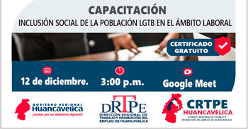 Capacitación online gratis "Inclusión social de la población LGTB en el ámbito laboral"