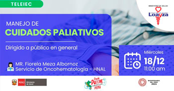 Capacitación online gratis "Manejo de Cuidados Paliativos" del Hospital Nacional Arzobispo Loayza del Minsa