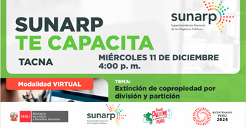 Charla gratis online sobre "Servicios virtual gratuitos de publicidad registral" de la SUNARP