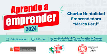 Charla presencial "Mentalidad Emprendedora - Marca Perú" del MTPE