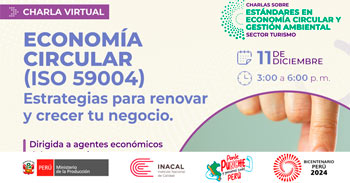 Charla online "Economía Circular (ISO 59004) Estrategias para renovar y hacer crecer tu negocio"