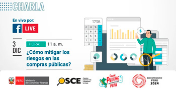 Charla online gratis "¿Cómo mitigar los riesgos en las compras públicas?" del OSCE