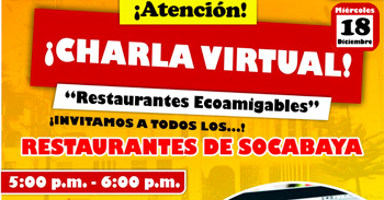 Charla online sobre "Restaurantes Ecoamigables" de la Municipalidad Distrital de Socabaya