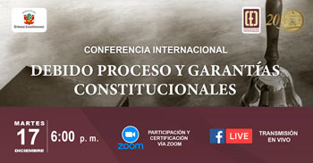 Conferencia internacional online "Debido proceso y garantías constitucionales"