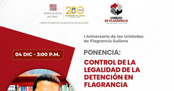 Conferencia online gratuita Control de la legalidad de la detención en flagrancia