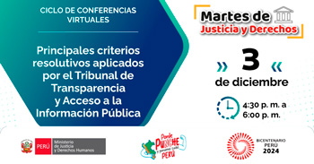 Conferencia online "Principales criterios resolutivos aplicados por el Tribunal de Transparencia y Acceso" 