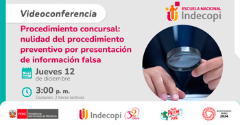 Conferencia online Procedimiento concursal: Nulidad del procedimiento preventivo por presentación de información falsa