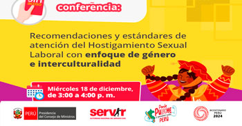 Conferencia online Recomendaciones y estándares de atención del Hostigamiento Sexual Laboral 