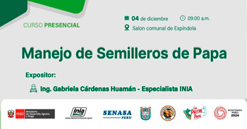 Curso presencial "Manejo de Semilleros de Papa"  del INIA