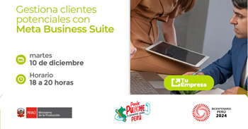 Curso online "Gestiona clientes potenciales con Meta Business Suite"  de PRODUCE