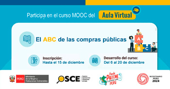 Curso online gratis con certificado "El ABC de las compras públicas" del OSCE